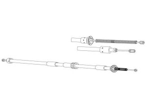 KAWE CT02155 trosas, stovėjimo stabdys 
 Stabdžių sistema -> Valdymo svirtys/trosai
4745K4, 9628847080