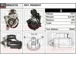 DELCO REMY DRS3318 starteris 
 Elektros įranga -> Starterio sistema -> Starteris
5802F2, 95656489, 96035035, 96035036