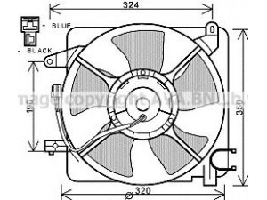 AVA QUALITY COOLING DW7519 ventiliatorius, radiatoriaus 
 Aušinimo sistema -> Oro aušinimas
96395500, 96395500