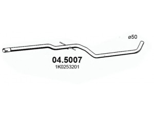ASSO 04.5007 išleidimo kolektorius 
 Išmetimo sistema -> Išmetimo vamzdžiai
1K0253201, 5P0253181AL, 5P0253181CD