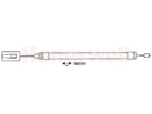 BENDIX 431209B trosas, stovėjimo stabdys 
 Stabdžių sistema -> Valdymo svirtys/trosai
474571