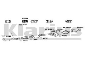 KLARIUS 030156U išmetimo sistema 
 Išmetimo sistema -> Išmetimo sistema, visa