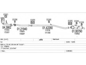 MTS C260083005966 išmetimo sistema 
 Išmetimo sistema -> Išmetimo sistema, visa