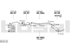 BOSAL 066.561.56 išmetimo sistema 
 Išmetimo sistema -> Išmetimo sistema, visa