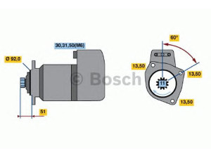 BOSCH 0 001 416 048 starteris 
 Elektros įranga -> Starterio sistema -> Starteris