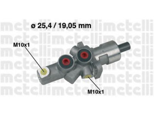 METELLI 05-0176 pagrindinis cilindras, stabdžiai 
 Stabdžių sistema -> Pagrindinis stabdžių cilindras
004 430 38 01, 004 430 55 01, 004 430 75 01