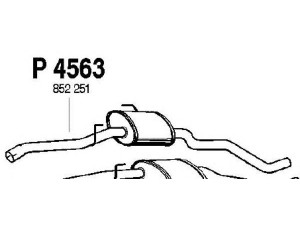FENNO P4563 vidurinis duslintuvas 
 Išmetimo sistema -> Duslintuvas
852251