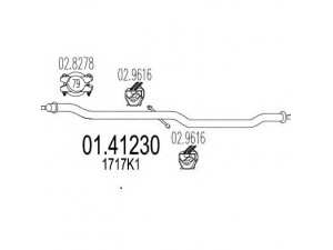 MTS 01.41230 išleidimo kolektorius 
 Išmetimo sistema -> Išmetimo vamzdžiai
1717K1