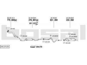 BOSAL 090.270.50 išmetimo sistema 
 Išmetimo sistema -> Išmetimo sistema, visa