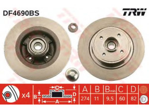 TRW DF4690BS stabdžių diskas 
 Dviratė transporto priemonės -> Stabdžių sistema -> Stabdžių diskai / priedai
7701208230
