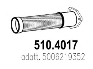 ASSO 510.4017 lanksti žarna, išmetimo sistema
5006219352