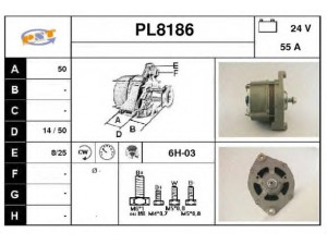 SNRA PL8186 kintamosios srovės generatorius
50033449, 6779261
