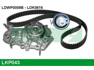 LUCAS ENGINE DRIVE LKP043 vandens siurblio ir paskirstymo diržo komplektas 
 Diržinė pavara -> Paskirstymo diržas/komplektas -> Paskirstymo diržas/komplektas