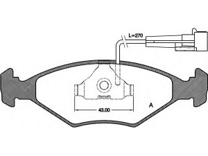 OPEN PARTS BPA0281.12 stabdžių trinkelių rinkinys, diskinis stabdys 
 Techninės priežiūros dalys -> Papildomas remontas
71738154, 77362315