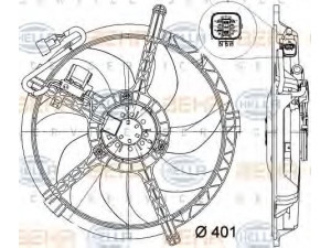 HELLA 8EW 351 042-721 ventiliatorius, radiatoriaus 
 Aušinimo sistema -> Oro aušinimas
17 42 7 535 100, 7 535 100, 17 42 7 535 100