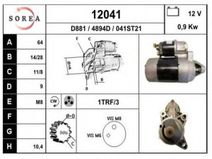 EAI 12041 starteris 
 Elektros įranga -> Starterio sistema -> Starteris
46401068