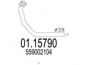 MTS 01.15790 išleidimo kolektorius 
 Išmetimo sistema -> Išmetimo vamzdžiai
559002104