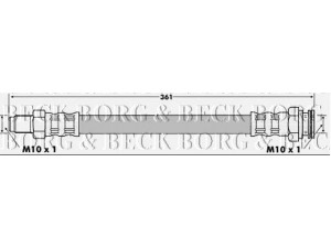 BORG & BECK BBH6509 stabdžių žarnelė 
 Stabdžių sistema -> Stabdžių žarnelės
005312593, 115595610, 115595612