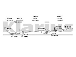 KLARIUS 790054E išmetimo sistema 
 Išmetimo sistema -> Išmetimo sistema, visa