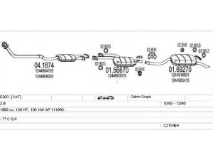 MTS C210494008262 išmetimo sistema 
 Išmetimo sistema -> Išmetimo sistema, visa