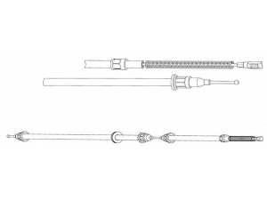 CEF OP02101 trosas, stovėjimo stabdys 
 Stabdžių sistema -> Valdymo svirtys/trosai
522549, 90125512, 90125512