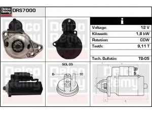 DELCO REMY DRS7000 starteris 
 Elektros įranga -> Starterio sistema -> Starteris
95VW11000EB, 95VW11000EC, 95VW11000GA