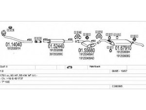 MTS C380086002880 išmetimo sistema 
 Išmetimo sistema -> Išmetimo sistema, visa