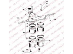 DELPHI 6300B040A korpusas, degalų filtras 
 Degalų tiekimo sistema -> Kuro filtras/korpusas