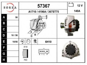 EAI 57367 kintamosios srovės generatorius
6651540002, 6651540202, A6651540002