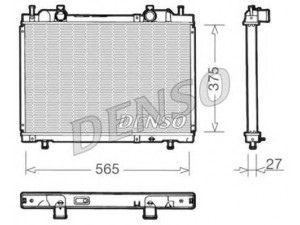 DENSO DRM09022 radiatorius, variklio aušinimas