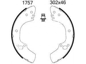 BSF 01757 stabdžių trinkelių komplektas 
 Techninės priežiūros dalys -> Papildomas remontas
552153, 552241, 90543394, 93172113