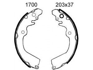 BSF 01700 stabdžių trinkelių komplektas 
 Techninės priežiūros dalys -> Papildomas remontas
MB618189, MB699334, MB699335, MB699336
