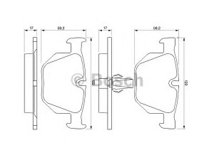 BOSCH 0 986 424 766 stabdžių trinkelių rinkinys, diskinis stabdys 
 Techninės priežiūros dalys -> Papildomas remontas
34 21 6 763 043, 34 21 6 763 044