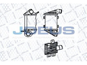 JDEUS 830B30 tarpinis suslėgto oro aušintuvas, kompresorius 
 Variklis -> Oro tiekimas -> Įkrovos agregatas (turbo/superįkrova) -> Tarpinis suslėgto oro aušintuvas
1H0145805, 1H0145805A, 1H0145805B