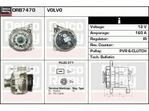 DELCO REMY DRB7470 kintamosios srovės generatorius 
 Elektros įranga -> Kint. sr. generatorius/dalys -> Kintamosios srovės generatorius
8602714, 8651665, 8676499