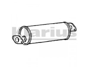 KLARIUS GM58P vidurinis duslintuvas 
 Išmetimo sistema -> Duslintuvas
852467, 97022461, 97065177, 852467