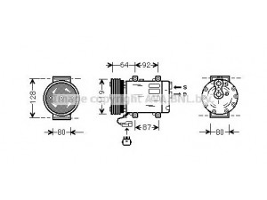 AVA QUALITY COOLING JEK029 kompresorius, oro kondicionierius 
 Oro kondicionavimas -> Kompresorius/dalys
55036312, 55037214, 55037214AB