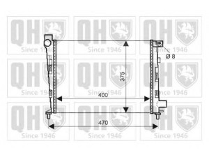 QUINTON HAZELL QER2230 radiatorius, variklio aušinimas 
 Aušinimo sistema -> Radiatorius/alyvos aušintuvas -> Radiatorius/dalys
168 500 1802