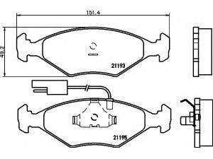 HELLA 8DB 355 007-431 stabdžių trinkelių rinkinys, diskinis stabdys 
 Techninės priežiūros dalys -> Papildomas remontas
5882985, 5888529, 7077414