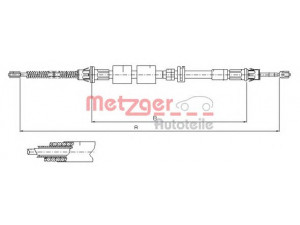 METZGER 11.5507 trosas, stovėjimo stabdys 
 Stabdžių sistema -> Valdymo svirtys/trosai
1000837, 1005567, 1005568, 1019239