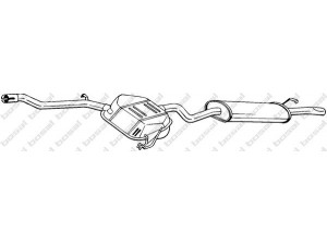 BOSAL 287-215 galinis duslintuvas 
 Išmetimo sistema -> Duslintuvas
60589986