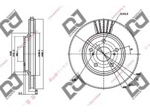 DJ PARTS BD1291 stabdžių diskas 
 Dviratė transporto priemonės -> Stabdžių sistema -> Stabdžių diskai / priedai
43512-48011, 4351248011