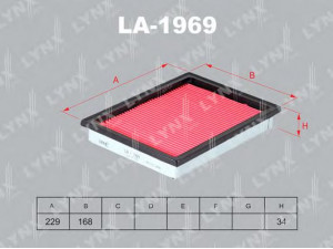 LYNXauto LA-1969 oro filtras 
 Filtrai -> Oro filtras
16546-JG30A