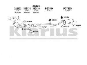 KLARIUS 631376U išmetimo sistema 
 Išmetimo sistema -> Išmetimo sistema, visa