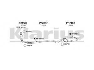 KLARIUS 630815U išmetimo sistema 
 Išmetimo sistema -> Išmetimo sistema, visa