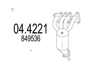 MTS 04.4221 katalizatoriaus keitiklis 
 Išmetimo sistema -> Katalizatoriaus keitiklis
849536