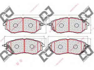 DJ PARTS BP1839 stabdžių trinkelių rinkinys, diskinis stabdys 
 Techninės priežiūros dalys -> Papildomas remontas
26296-AG000, 26296-AG030, 26296-AG050