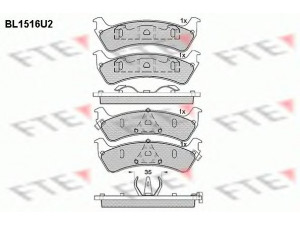 FTE BL1516U2 stabdžių trinkelių rinkinys, diskinis stabdys 
 Techninės priežiūros dalys -> Papildomas remontas
1L2Z-2200-CA, 2L2Z-2200-BA, 3 329 139