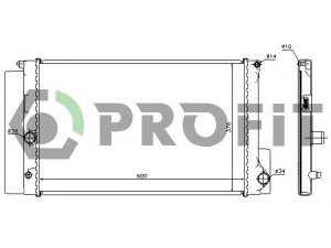 PROFIT PR 1835A2 radiatorius, variklio aušinimas 
 Aušinimo sistema -> Radiatorius/alyvos aušintuvas -> Radiatorius/dalys