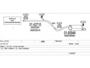 MTS C380927025106 išmetimo sistema 
 Išmetimo sistema -> Išmetimo sistema, visa